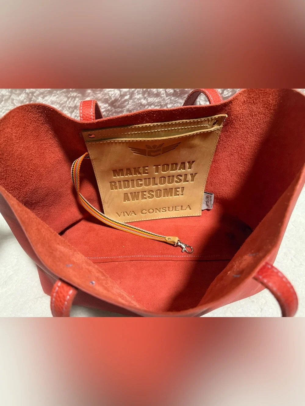 Consuela Classic Red Valentina Leather Shoulder Bag
